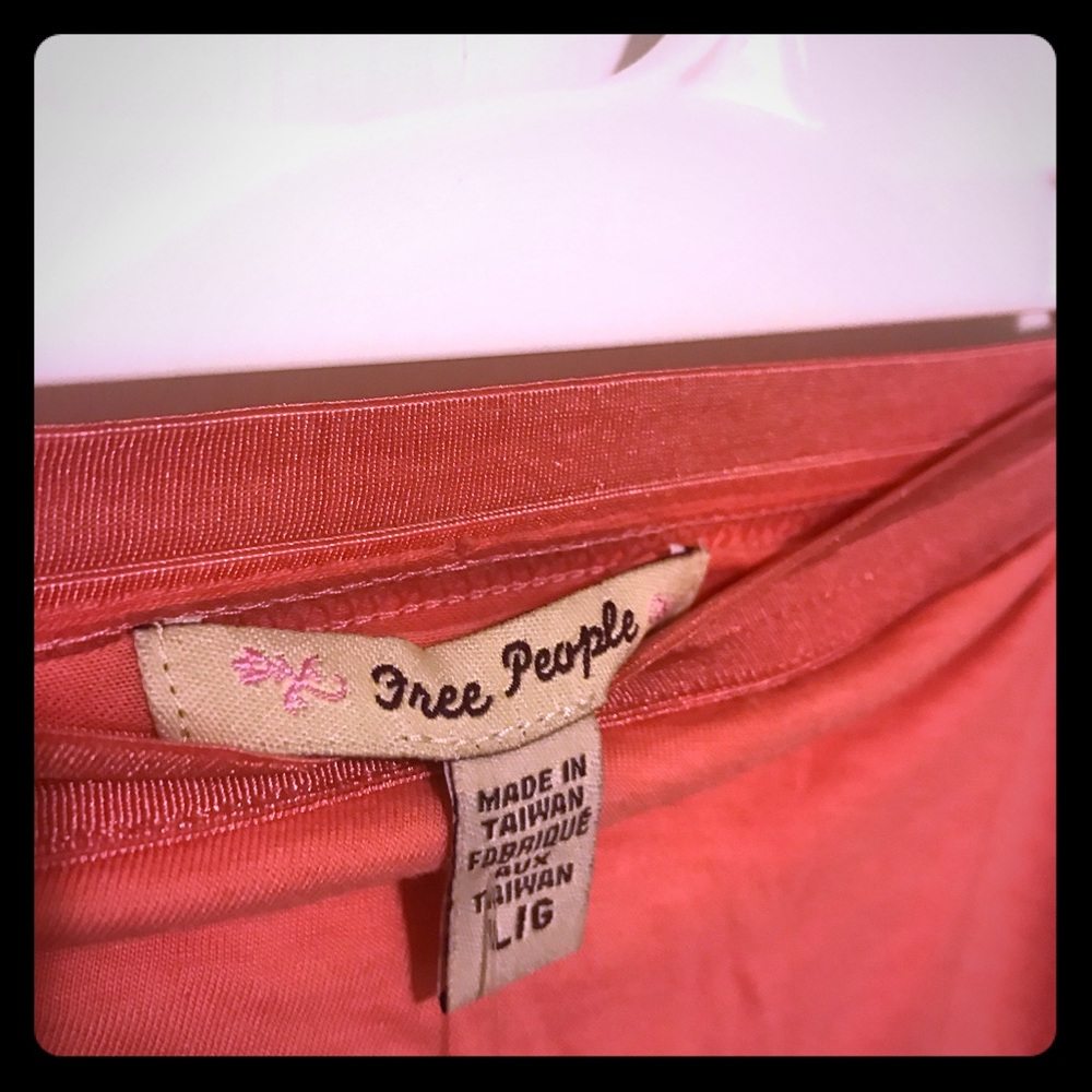 Free People Tiered Pink Skirt UK Size Large